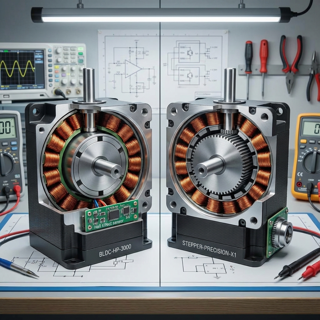Brushless DC Motors vs Stepper Motors
